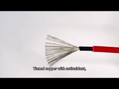 كابل PV الكهروضوئي للوحة الشمسية باللون الأسود والأحمر المصنف DC 4 مم 2 سلك عالي الجودة معزول مزدوج
